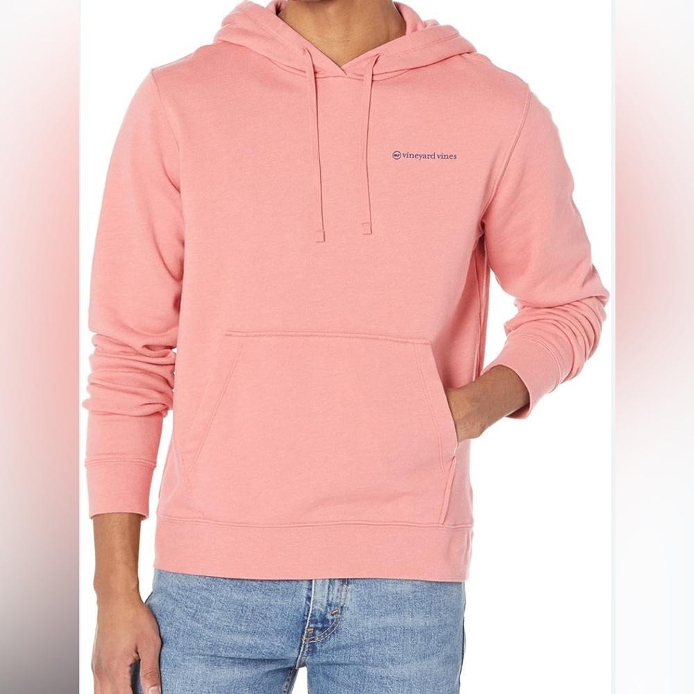 Vineyard Vines Shep & Ian pullover hoodie men XL extra large salmon pink